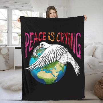 Discover Dove Of Peace Cries Holds The Earth Peace & Cries Fleece Blankets