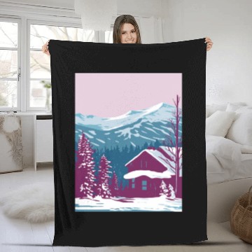Discover Breckenridge with Tenmile Range in the Rocky Mount Fleece Blankets