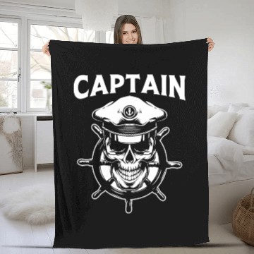 Discover Sailing Captain Skulls Matching Couple Cruise Fleece Blankets