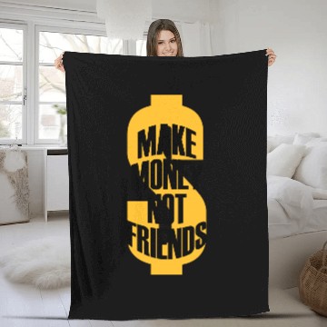 Discover Dollar saying Money Fleece Blankets