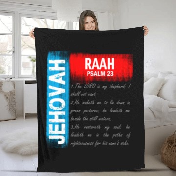 Discover Jehovah Raah - The Lord Is My Shepherd Fleece Blankets