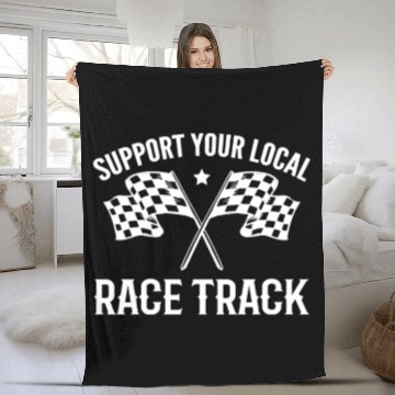 Discover Support Your Local Race Track Dirt Track Racing Fleece Blankets