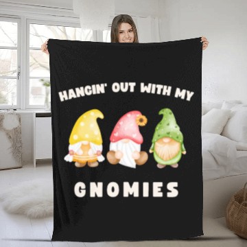 Discover Hangin' Out With My Gnomies Funny Gnomes Fleece Blankets