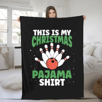 Discover This Is My Christmas Bowling Xmas Bowling Party Fleece Blankets