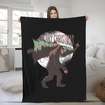 Discover Funny Christmas Fleece Blankets Santa Claus Reindeer