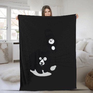 Discover Panda vs Grizzly in wrestling ring. Kung fu Fleece Blankets