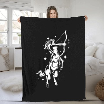 Discover Centaur Girl Sagittarius Mom Daughter Fleece Blankets