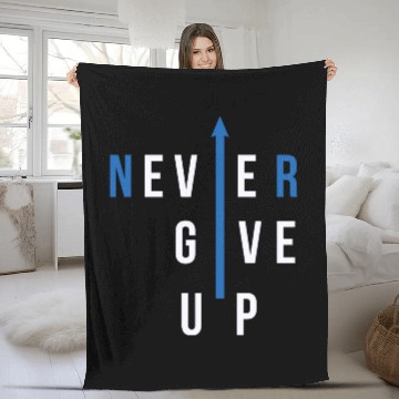 Discover never give up Fleece Blankets