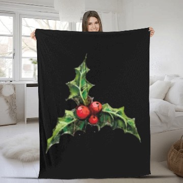 Discover perfect mistletoe Fleece Blankets