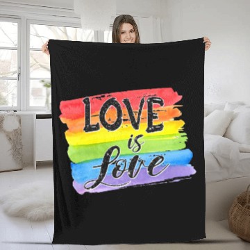 Discover Love Is Love Fleece Blankets Spread Love Not Hate Gay Pride