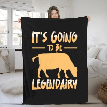 Discover Cow Rancher Agriculture Dairy Farmer Fleece Blankets