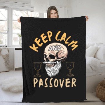 Discover keep calm and passover that wine Fleece Blankets