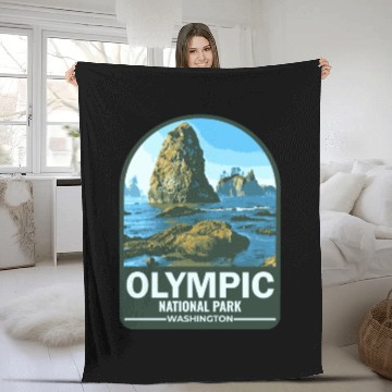 Discover OLYMPIC national park Washington usa Fleece Blankets