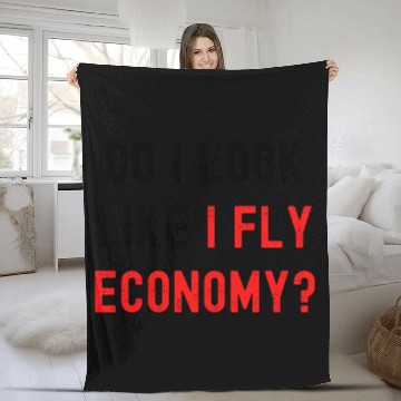 Discover Do I Look Like I Fly Economy, Distressed Red Black Fleece Blankets
