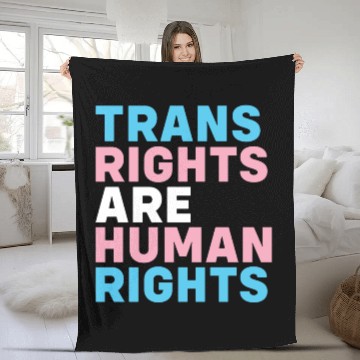 Discover trans rights are human rights Fleece Blankets