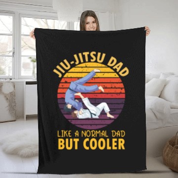 Discover Jiu Jitsu Dad like a normal dad but cooler Fleece Blankets