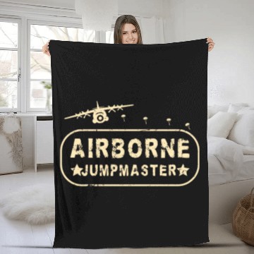 Discover Airborne Jumpmaster Fleece Blankets