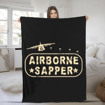 Discover Airborne Sapper Engineer Fleece Blankets