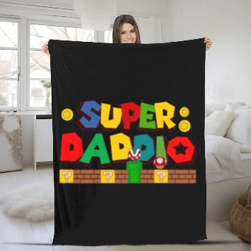 Discover Super Daddio Fleece Blankets,Fathers Day Fleece Blankets,Gamer Daddy