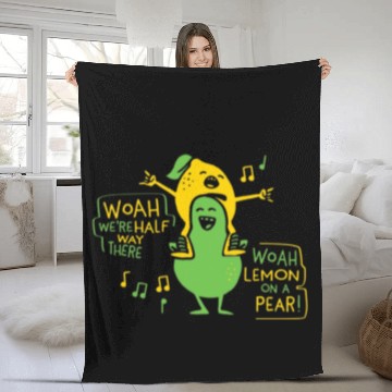 Discover Lemon On A Pear Funny Meme Lemon On A Pear Teacher Fleece Blankets