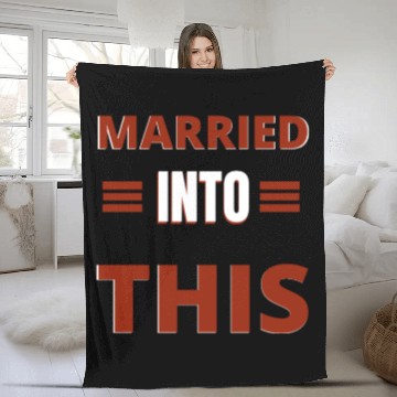 Discover Married Into This Cleveland Funny Cleveland Ohio Fleece Blankets