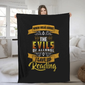 Discover Alcohol Fun Gin Vino Fleece Blankets