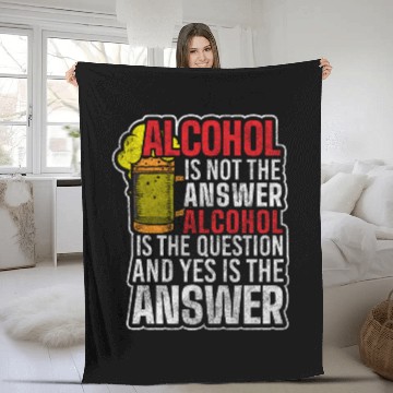 Discover Alcohol Wine Beer Beer Bottle Fleece Blankets