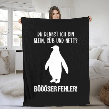 Discover Penguin Small Sweet Nice Funny Quote Gift Fleece Blankets