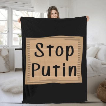 Discover Stop Putin Fleece Blankets