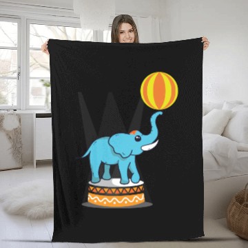 Discover Elephant Show Animal Trainer Gift Fleece Blankets