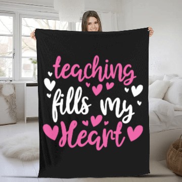 Discover His and Her Valentine Gift Teacher Teaching Fills Fleece Blankets