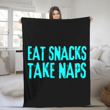 Discover Eat Snacks Take Naps Fleece Blankets