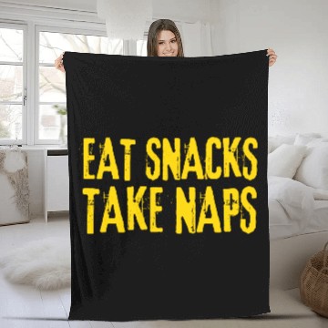 Discover Eat Snacks Take Naps Fleece Blankets
