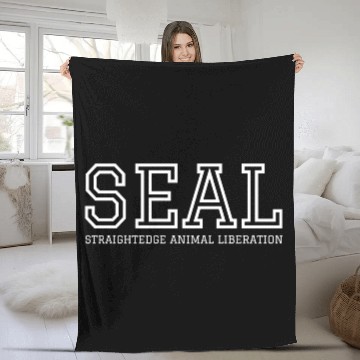 Discover SEAL Straight Edge Animal Liberation | Vegan Fleece Blankets