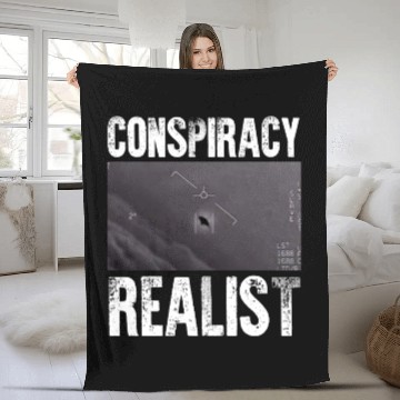 Discover Conspiracy Realist Fleece Blankets UFO Government Sighting