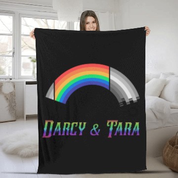 Discover Heartstopper Rainbow Darcy and Tara LBGTQIA+ Fleece Blankets