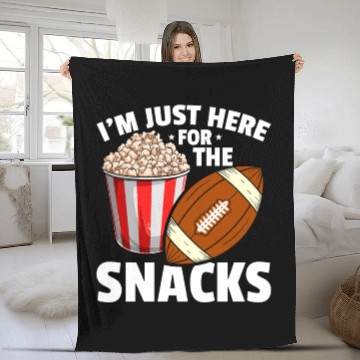 Discover Football Popcorn Snack Food Lover Fleece Blankets