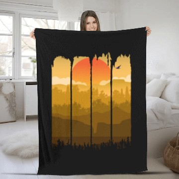 Discover A Wilderness Somewhere, Trees and Nature Fleece Blankets