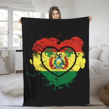 Discover I Love Bolivia, I Love Football Fleece Blankets