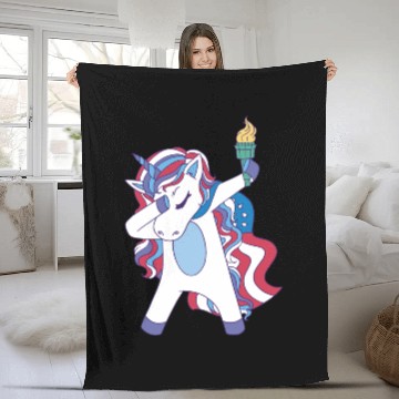 Discover Funny Unicorn Fleece Blankets