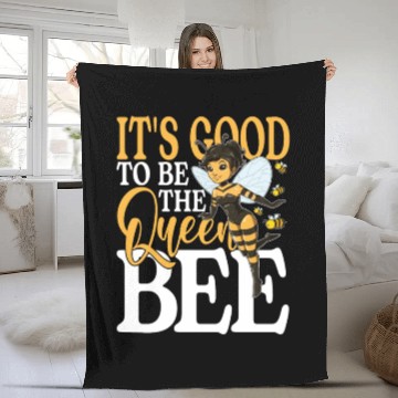 Discover It's Good To Be The Queen Bee Fleece Blankets
