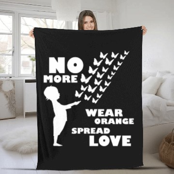 Discover wear orange spread love anti gun violence Fleece Blankets