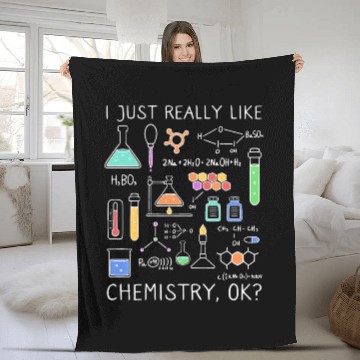 Discover Chemistry I Just Really Like Chemistry, Ok? Fleece Blankets