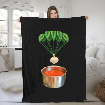 Discover Italian Garlic Basil Tomato Sauce Fleece Blankets