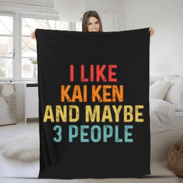 Discover I Like Kai Ken And Maybe 3 People Dog Lover Retro Fleece Blankets