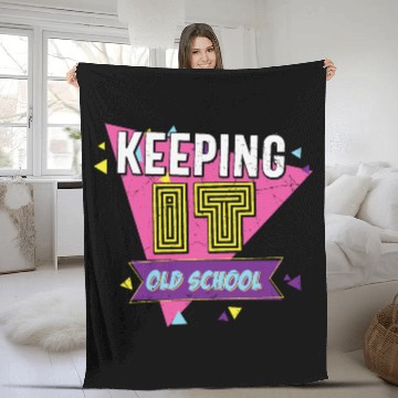 Discover Keeping It Old School Retro Fleece Blankets