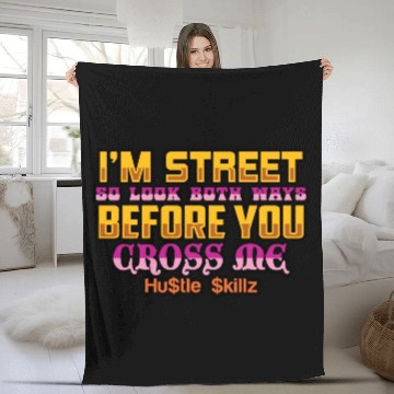 Discover HustleSkillz Commercial Use Gangster Quote Fleece Blankets