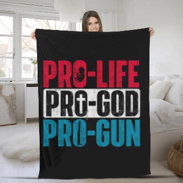 Discover Pro-Life Pro-God Pro-Gun Unborn Anti-Abortion Fleece Blankets