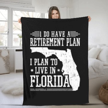 Discover Retirement Plan Florida Fleece Blankets