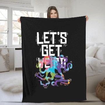Discover Let's get weird Animal Lover Gift Fleece Blankets